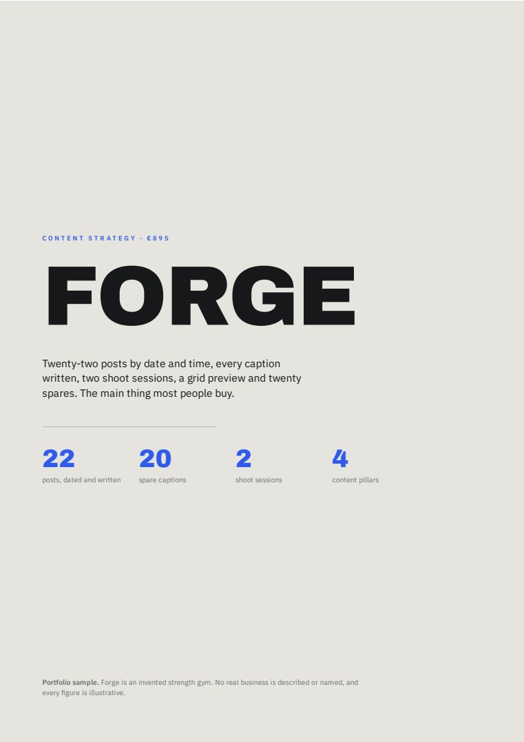 Cover of the Content strategy sample for Forge